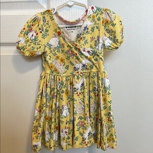 Boden Yellow Floral Kids Dress Spring/Easter